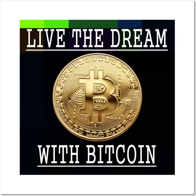 Bitcoin Gold Cryptocurrency Digital Assets Wall Art by PlanetMonkey